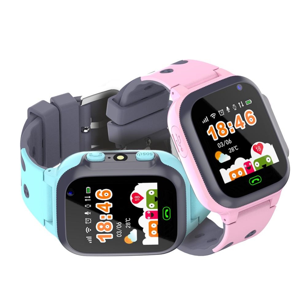 Q16 Ipx67 Life Waterproof Mobile Phone Watch With Breathing Light Gps Positioning Map Smart Children pink - Image 3