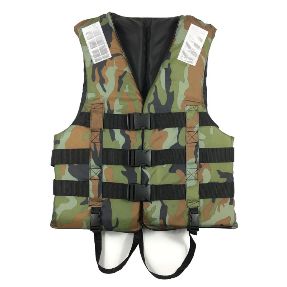 Camouflage Life Jacket Lightweight Adult Foam Swimming Adjustable Foldable Vest Type 1_XL-suitable for 60-80 kg - Image 3