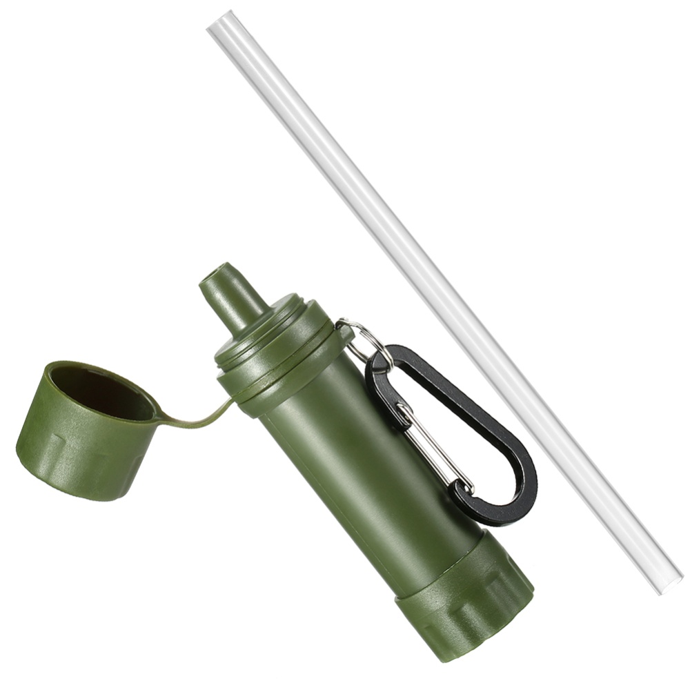 Outdoor Water Filter Straw Emergency Survival Equipment Field Portable Life Filtration System Purifier Olive Green 105MM - Image 2