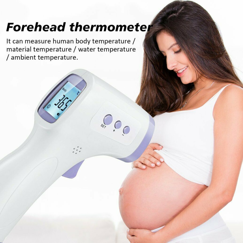 Non-Contact Infrared Digital Forehead Thermometer Baby Adult Temperature thermodetector white - Image 3