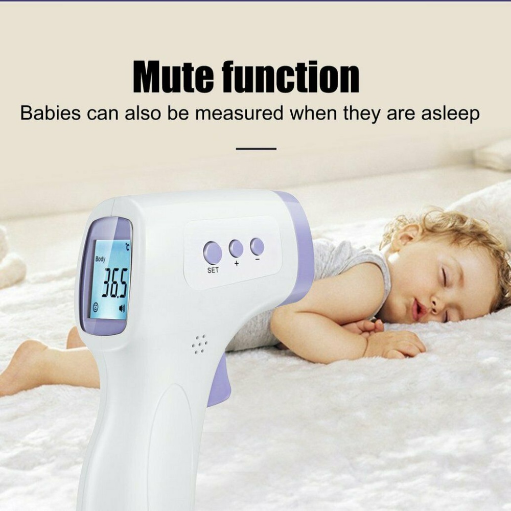 Non-Contact Infrared Digital Forehead Thermometer Baby Adult Temperature thermodetector white - Image 2