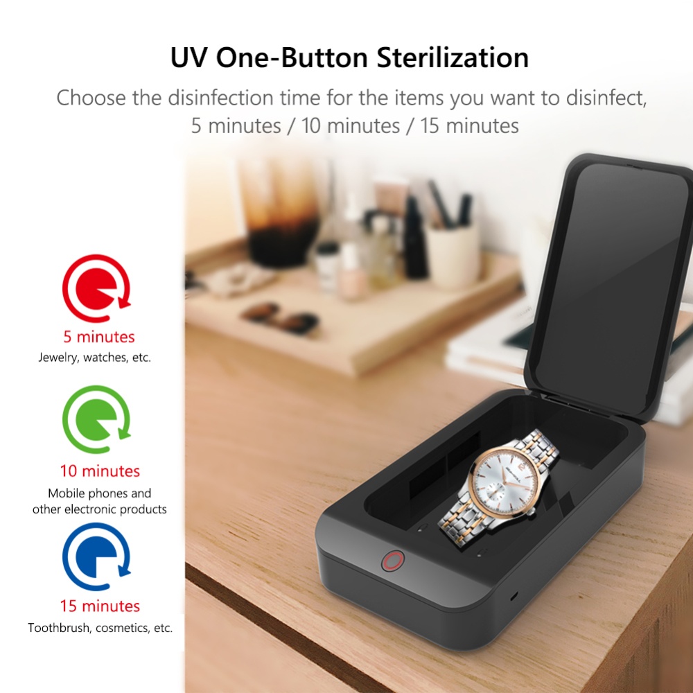 UV Sterilizer Phone Ultraviolet Disinfection Box for Jewelry Teethbrush Cleaning - Image 2