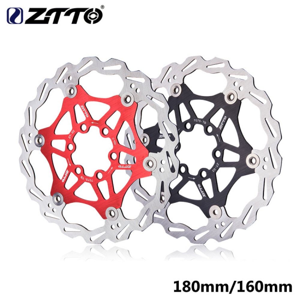 ZTTO 180mm 160mm Brake Floating Rotor Stainless Steel MTB Disc Hydraulic Pads Bicycle parts 180MM black - Image 2