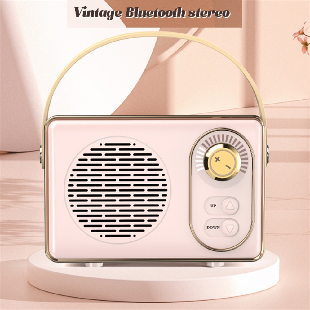 Mini Retro Bluetooth Speaker Wireless Fm Radio Portable Usb Music Player