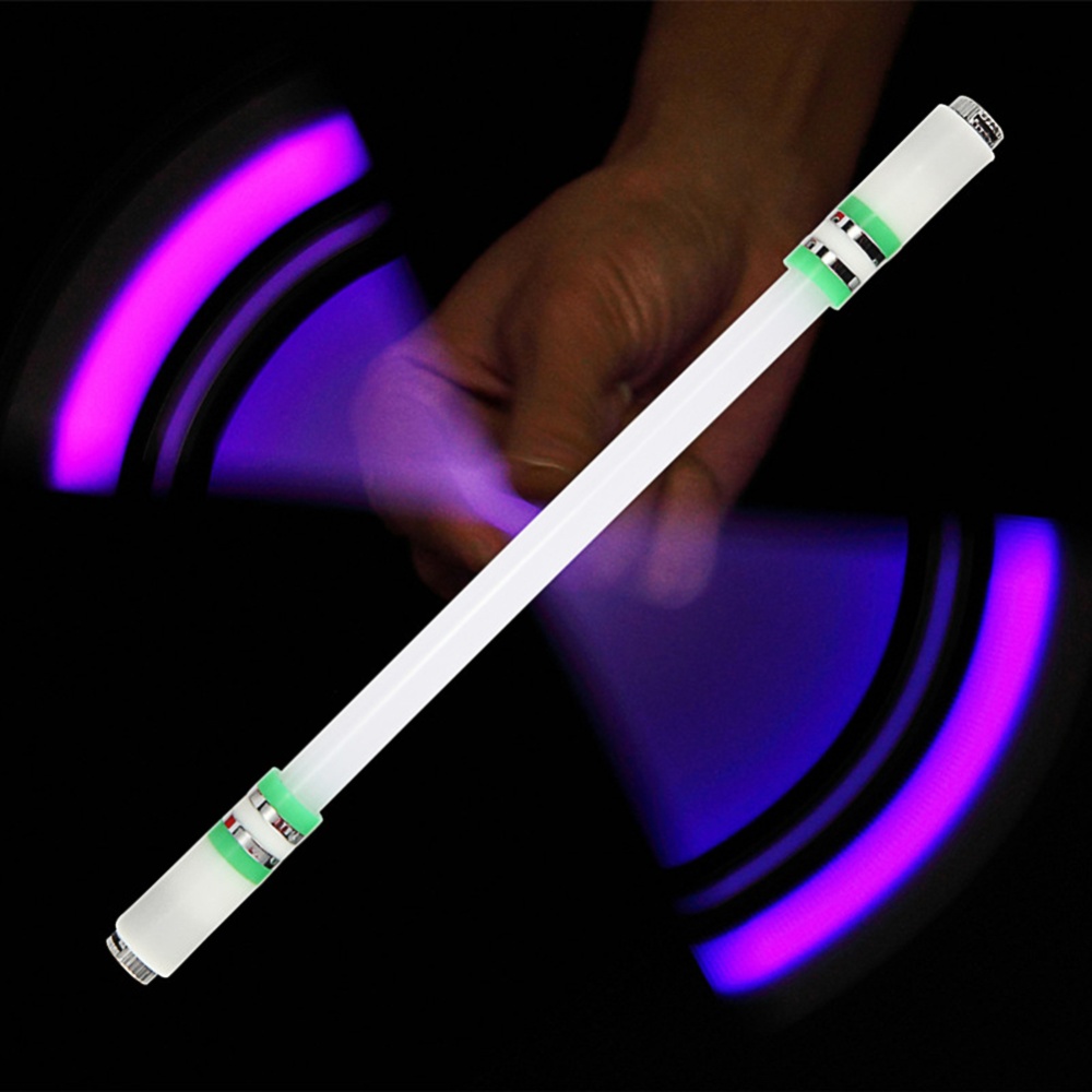 Children Colorful Special Illuminated Anti-fall Spinning Pen Rolling A16 green (lighting section) - Image 3