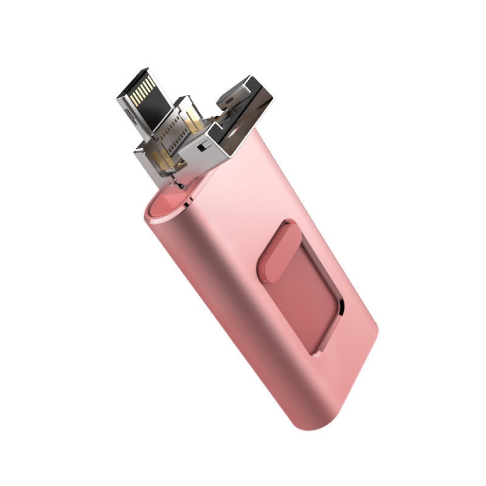 4 in 1 Micro USB Stick Flash Disk Type-C Drive OTG Pen for iPhone /Android/Tablet PC Pink - Image 2