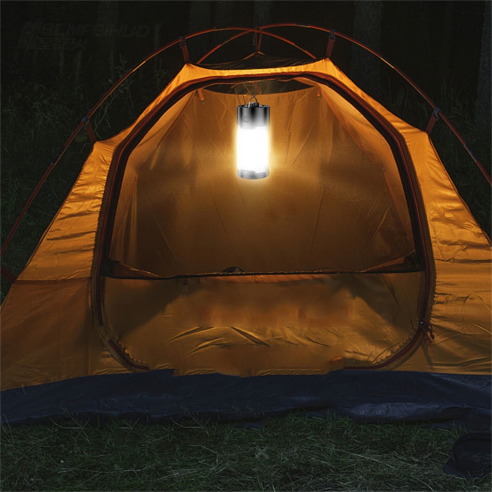 Outdoor Solar Lights Portable Usb Rechargeable Multi-function Emergency Tent Lamp Camping Lantern Dry battery model - Image 3