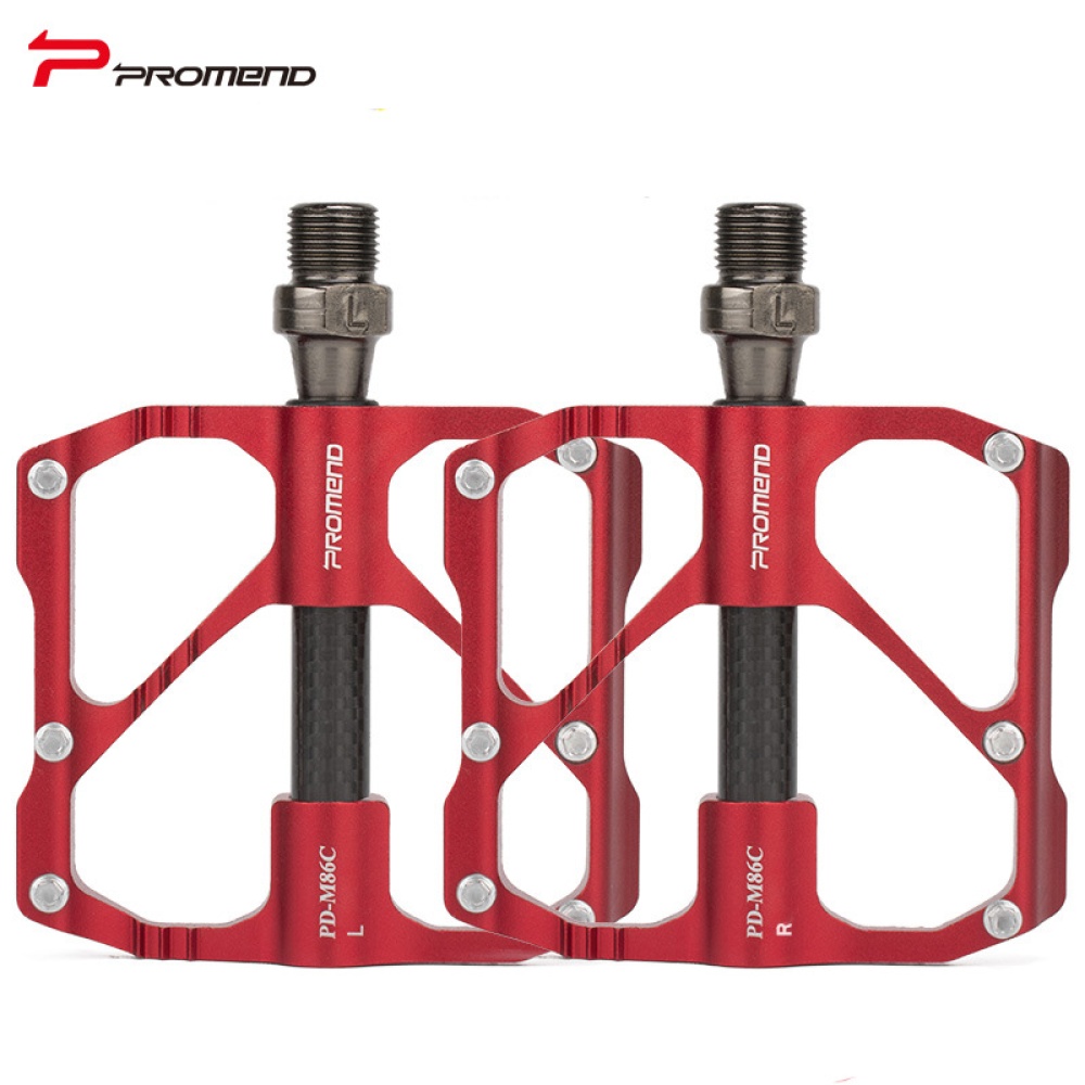 PROMEND Mtb Pedal Quick Release Road Bicycle Anti-slip Ultralight Mountain Bike Pedals Carbon Fiber 3 Bearings Pedale Vtt PD-M86 Style Silve - Image 2