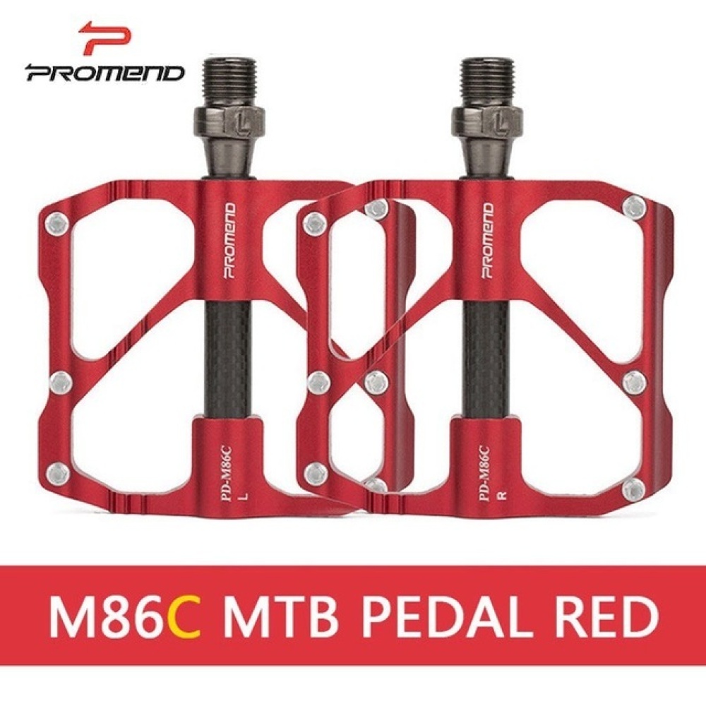 PROMEND Mtb Pedal Quick Release Road Bicycle Anti-slip Ultralight Mountain Bike Pedals Carbon Fiber 3 Bearings Pedale Vtt PD-M86 Style Silve - Image 3