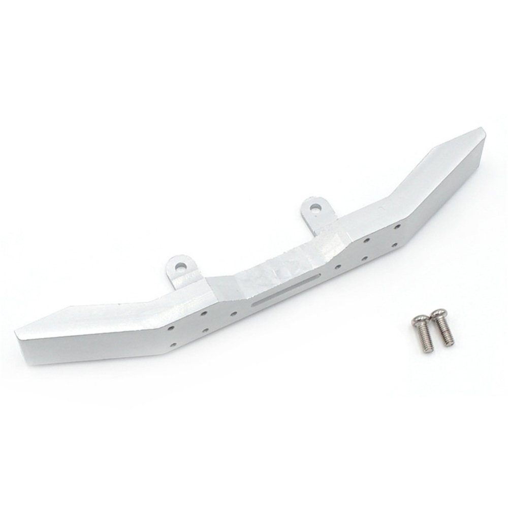 Alloy Front Bumper for 1:16 WPL Henglong Truck Crawler Remote Control Accessories Silver - Image 3