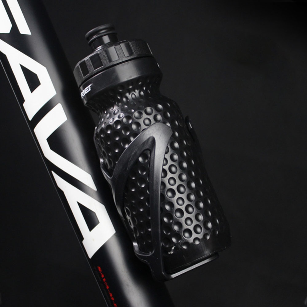 Integrally Molded Mountain Bike Water Bottle Holder Highway Bicycle Kettle Frame Cup Riding Accessories Black with color box - Image 2