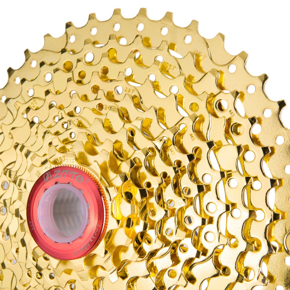 ZTTO 10S 11-42T Cassette Gold 10 Speed Freewheel MTB Mountain Bike Bicycle Steel Golden Sprockets 10s 11-42t - Image 2