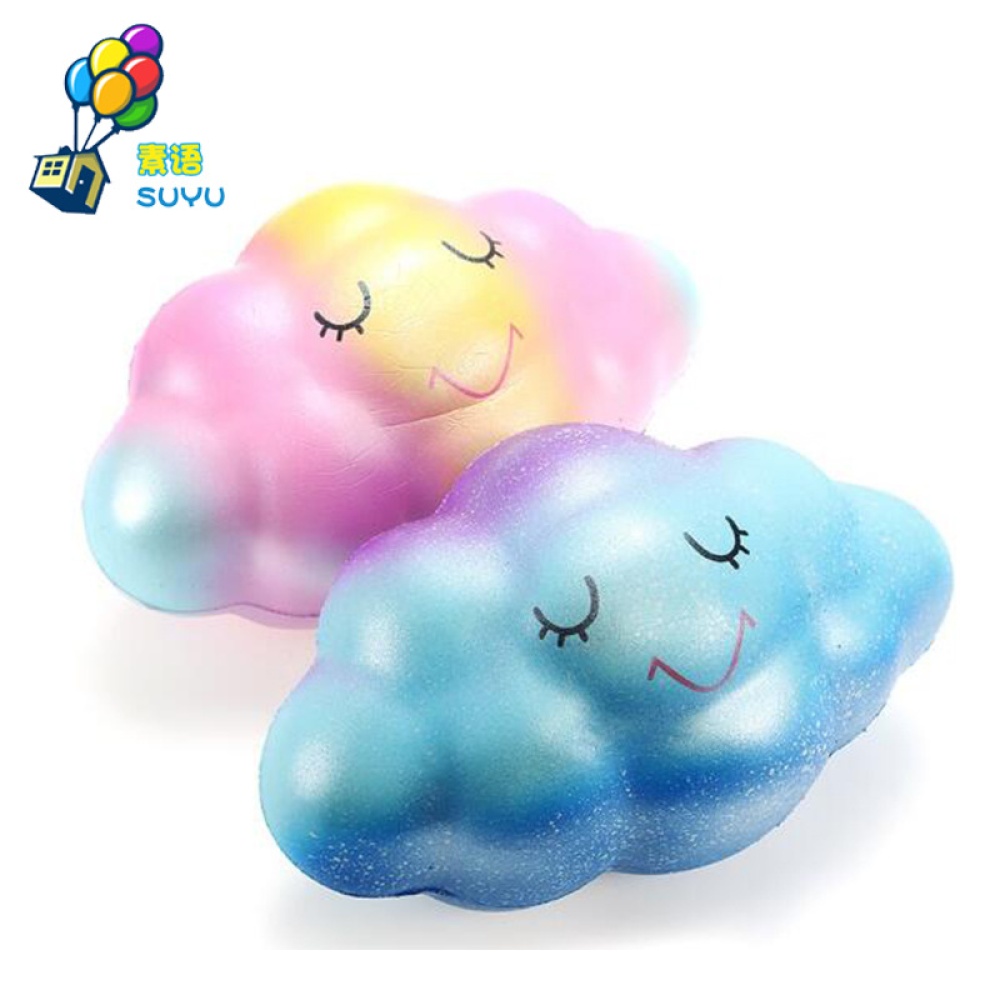 Simulation Cloud Slow Rebound Squeeze Toy Decompression Relieve Stress Funny Kid Gift sky blue - Image 3