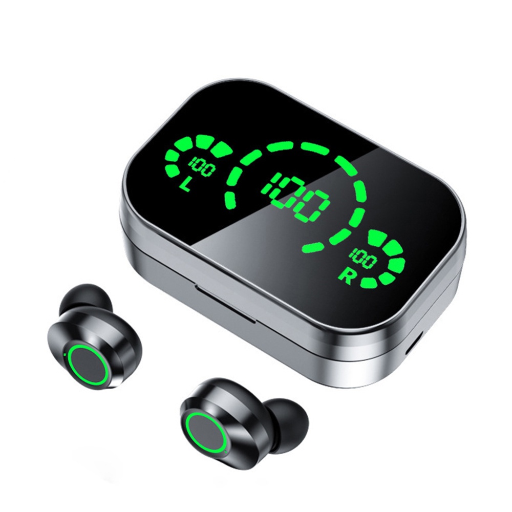 Tws Yd03 Wireless Bluetooth Headphones Hifi Sound LED Display Earphone Black