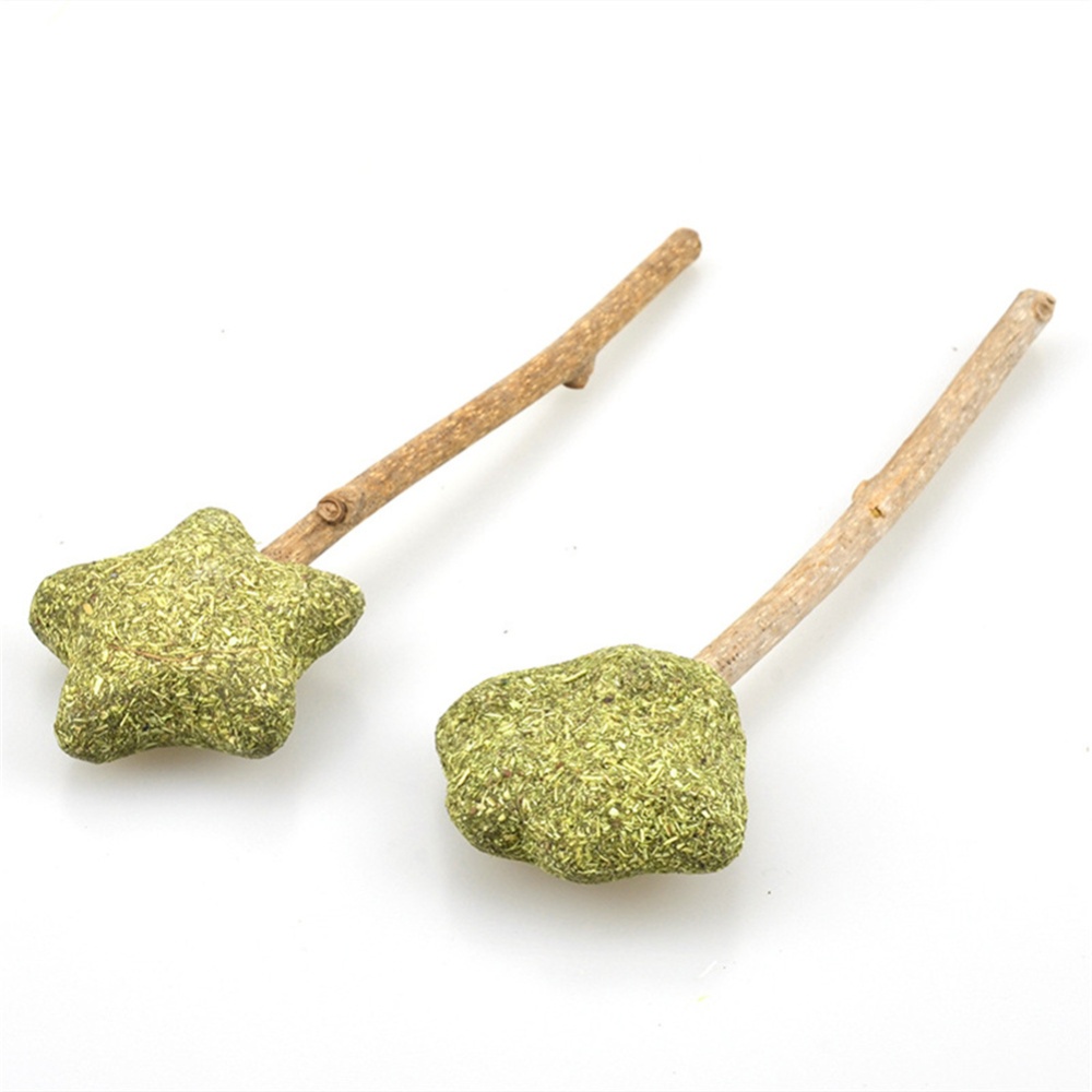 Mint Leaf Catnip Snacks Natural Cat Lollipops Five-pointed Star Toy