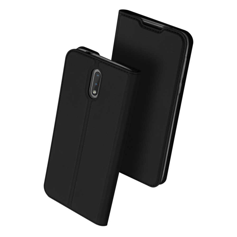 For Nokia 2.3 Magnetic Phone Case Wallet Design Card Slots Stand Function All-round Protective Cellphone Shell Shockproof Leather Cover blac - Image 3