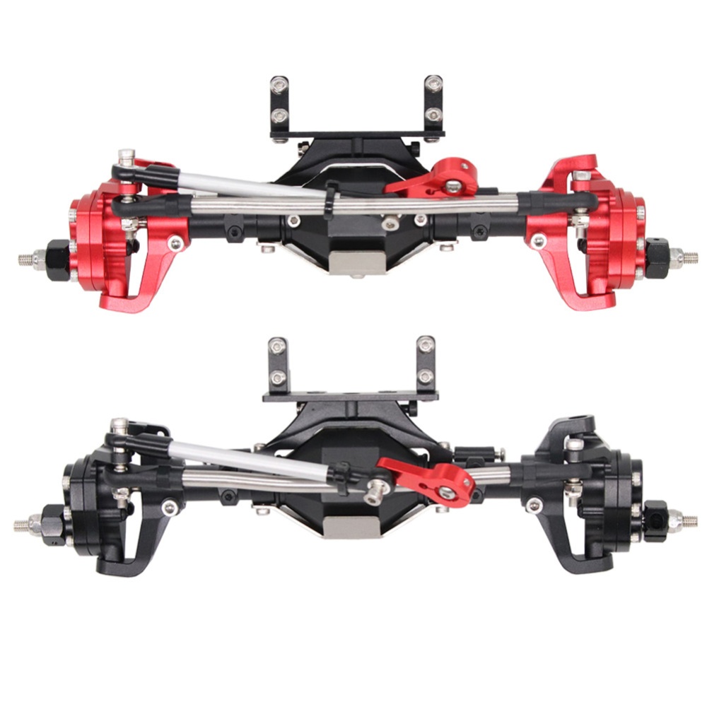 SCX10 Aluminum CNC Anodized Full Front Rear Portal Axle for 1/10 RC Crawler Car Axial II 90046 90047 black - Image 3