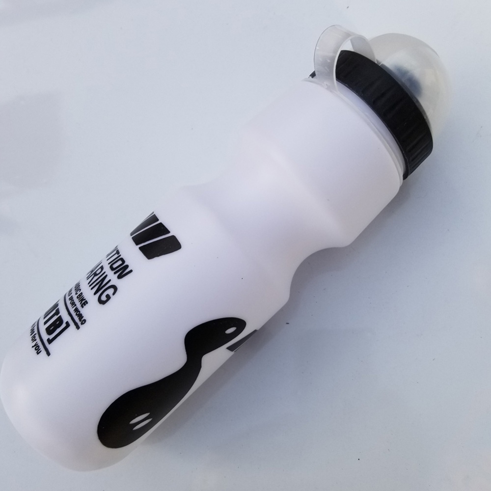 Sports Kettle PC Portable Cycling Water Bottles with Dustproof Cover for Outdoor white - Image 2