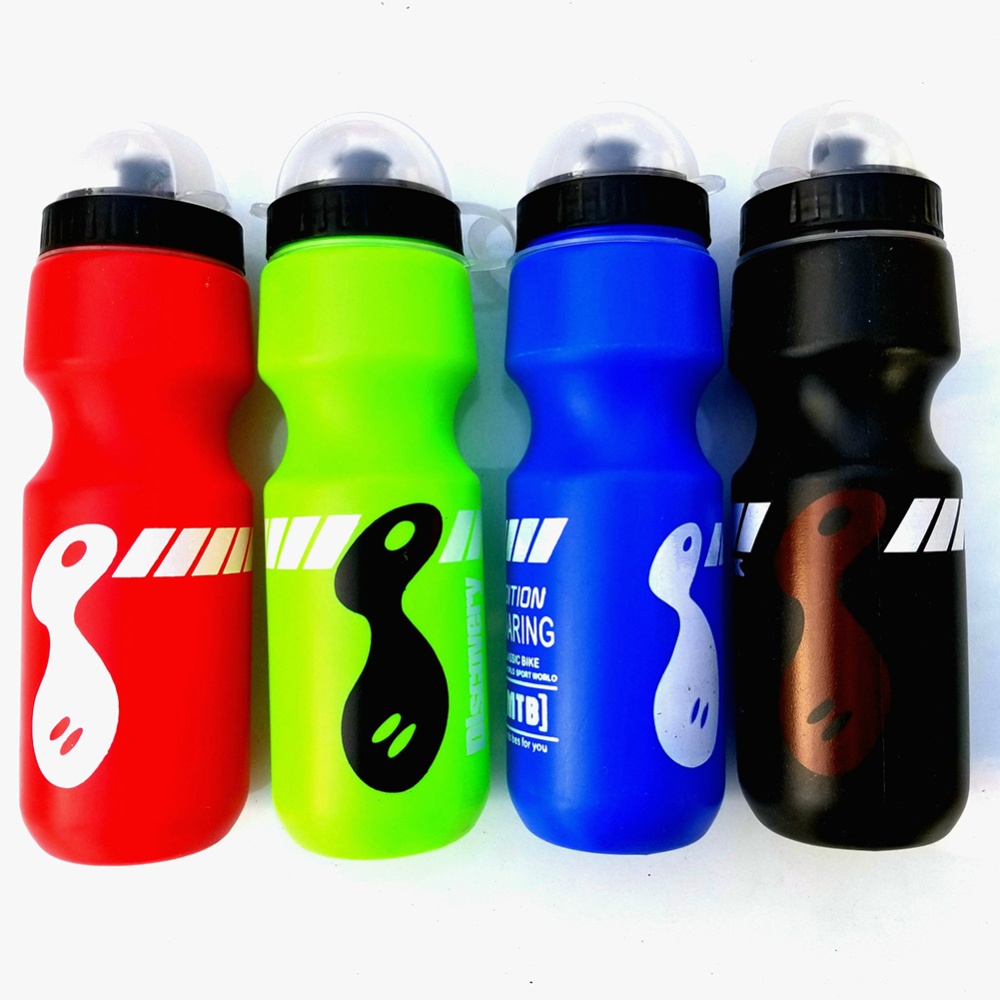 Sports Kettle PC Portable Cycling Water Bottles with Dustproof Cover for Outdoor white - Image 3