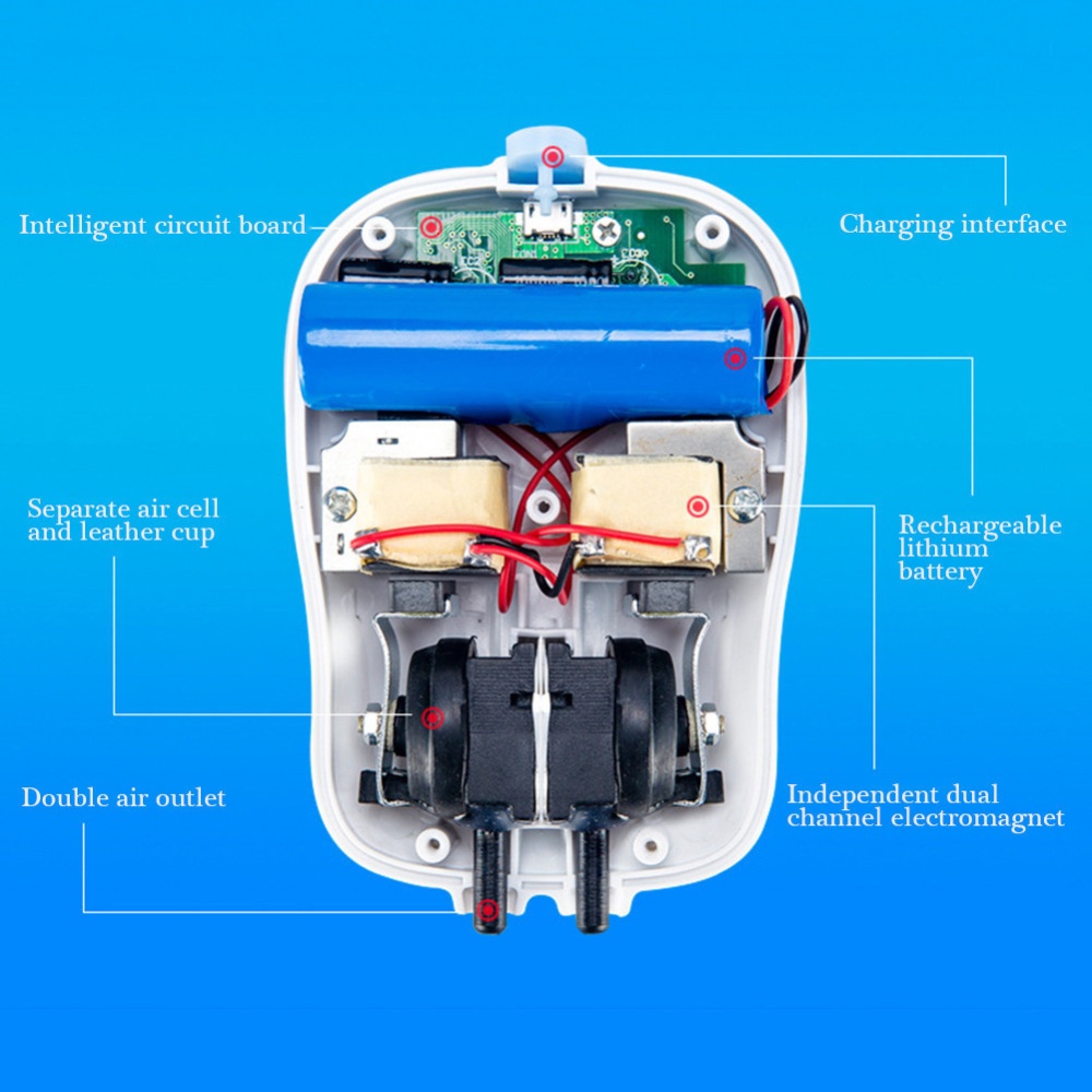 AC DC Dual Use Oxygen Pump Air for Aquarium & Fish Tank white - Image 3