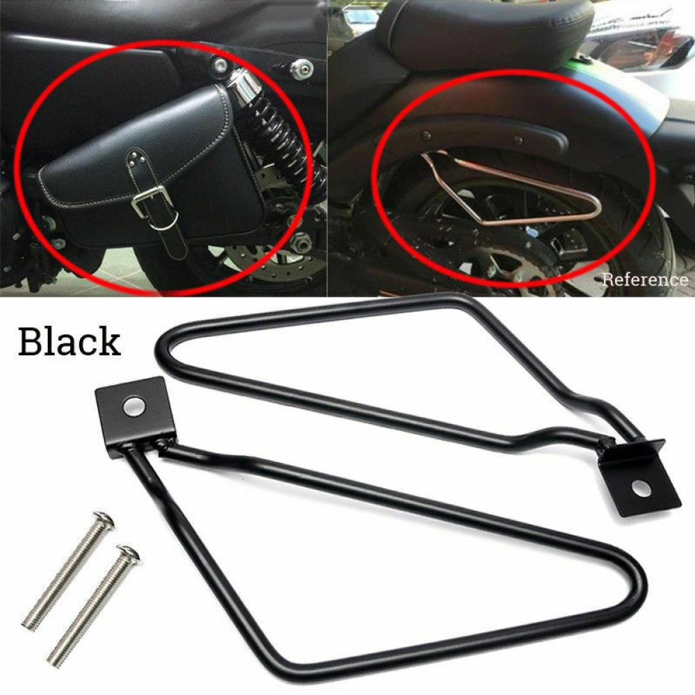 Motorcycle Saddlebag Support Brackets Set for Cruise Dyna 883 Auto Frame Saddle Bag Mount Kit black - Image 3