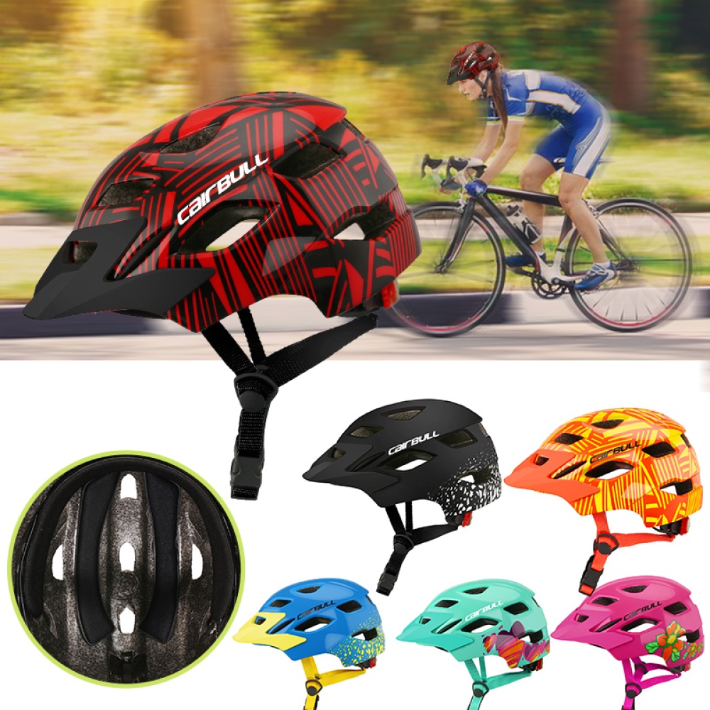 Children Protective Helmet Mountain Road Bike Wheel Balance Scooter Safety with Tail Light Matte black silver_S-M (50-57CM) - Image 3