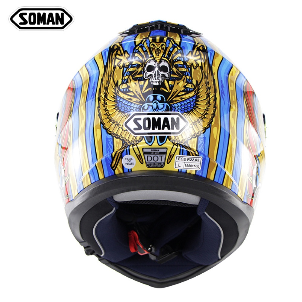 Motorcycle Racing Helmet ECE Standard Four Seasons Double Lens Stylish Full Face M - Image 3