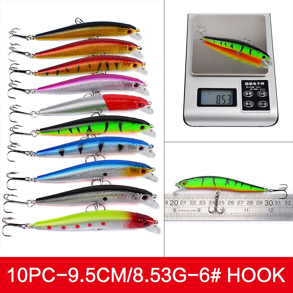 56 Pcs/set Multicolor Fishing Lure Fake Fish Bait for Freshwater Seawater - Image 3