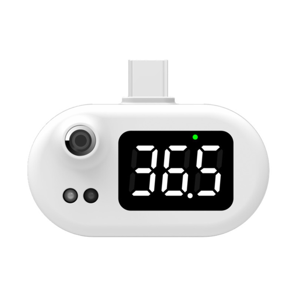 Smart Mobile Phone Thermometer IR Sensor LED Digital Display Suitable for Portable USB Type-C white - Image 3