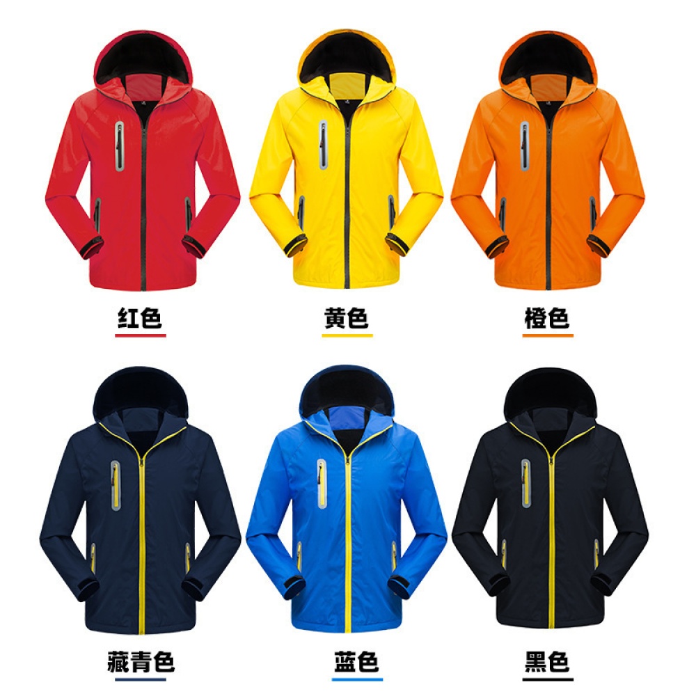 Men's and Women's Jackets Autumn Winter Outdoor Reflective Waterproof Breathable Navy_XXL - Image 3