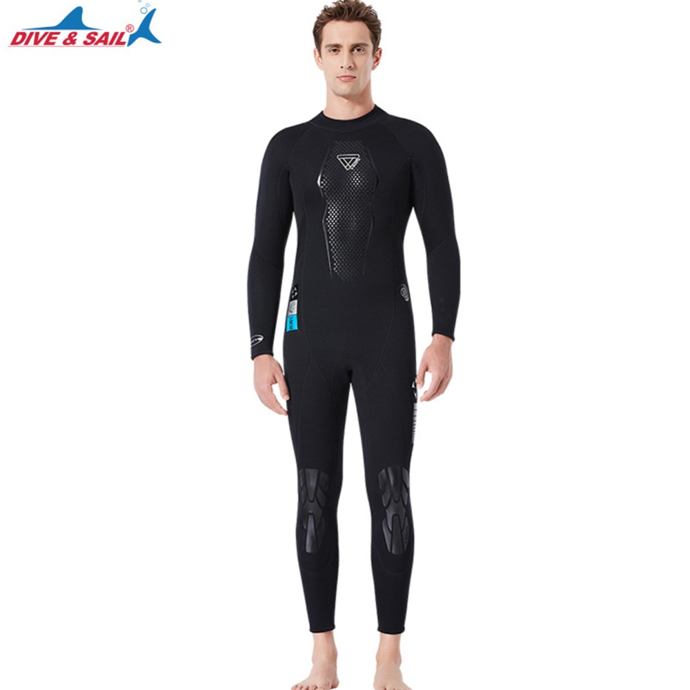 3mm Wetsuit Warm Neoprene Scuba Diving Spearfishing Surfing Long Sleeves black_L - Image 3