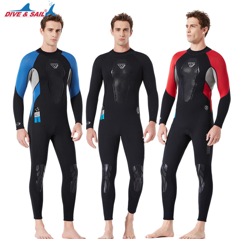 3mm Wetsuit Warm Neoprene Scuba Diving Spearfishing Surfing Long Sleeves black_L - Image 2