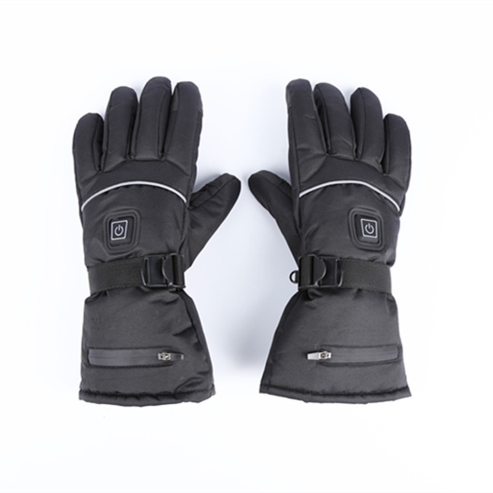 Electric Heating Gloves Rechargeable Lithium Battery Smart Warm Winter Outdoor Skiing Cycling Black - Image 3