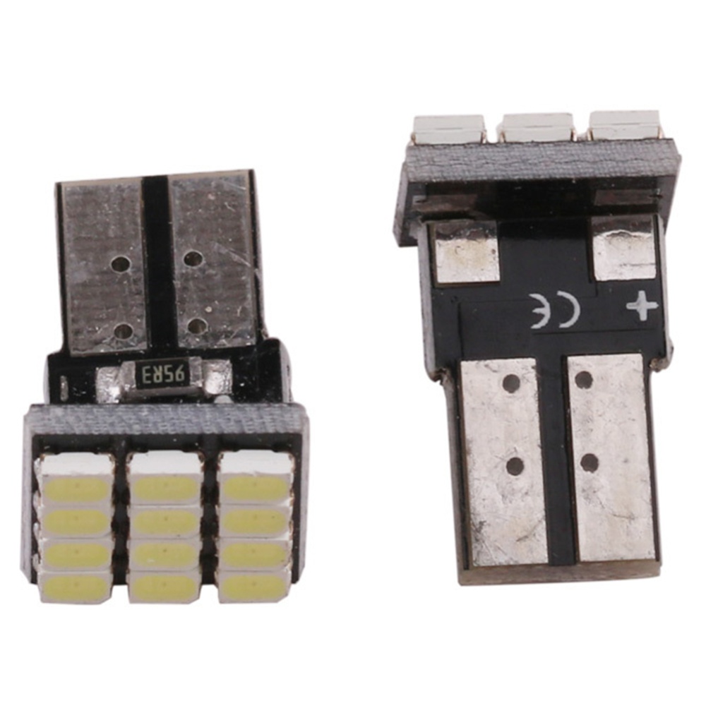 1 Pair Car Led License Plate Light Width Lamp Roof Reading Lights T10-1206-12smd Instrument Modified white light - Image 2