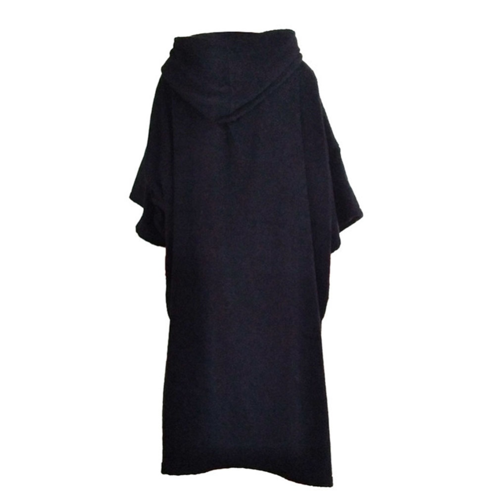 Changing Robe Bath Towel Outdoor Adult Hooded Beach Poncho Bathrobe Towels Dark blue - Image 2