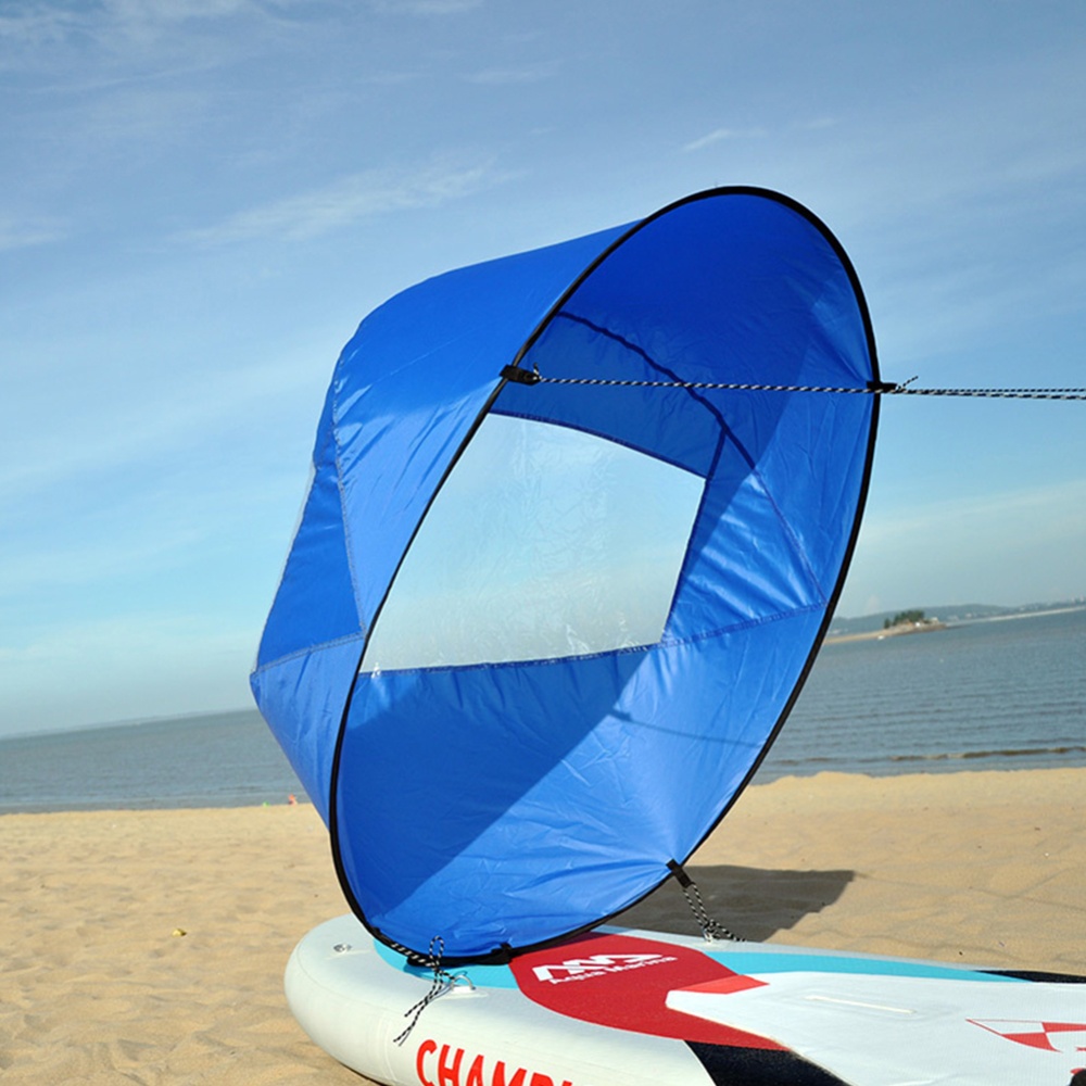 Foldable Kayak Wind Sail Ultra-light Portable Special for Water Sports Canoe Inflatable Boat Sup Blue - Image 2