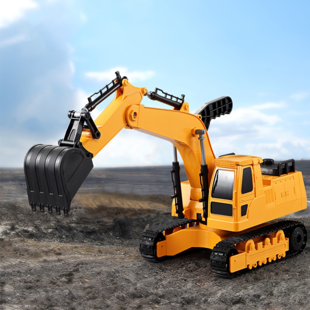 Large Children Car Inertial Excavator Toy Construction Vehicle Set Boy Hook Machine Perfect Kids Birthday Gift manual excavator toy - Image 3