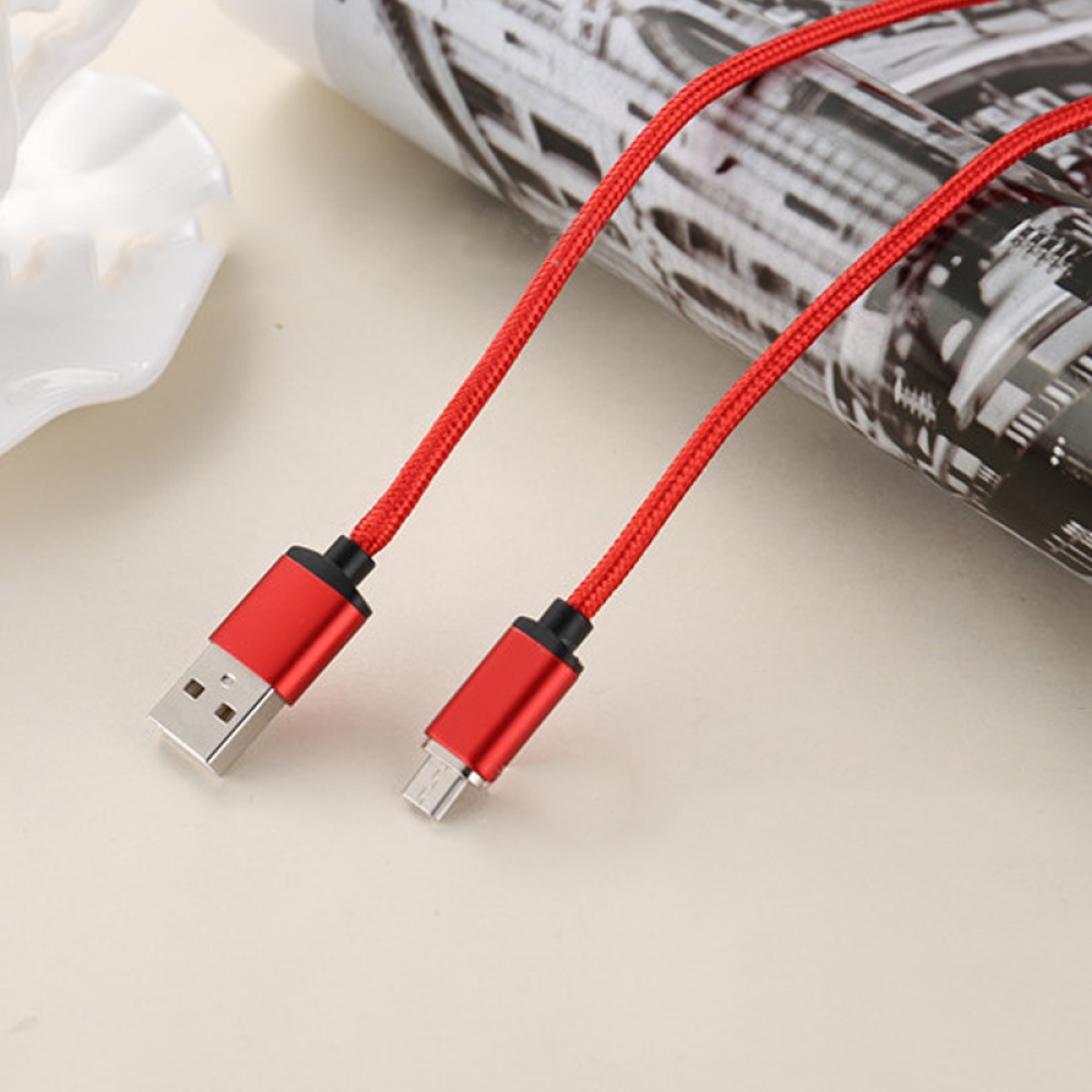 Magnetic Cable 2.4A USB Type C Data Charger 1M Nylon Metal Fast Charging Magnet For Samsung Xiaomi Huawei Android Mobile Phone Chinese red - Image 3