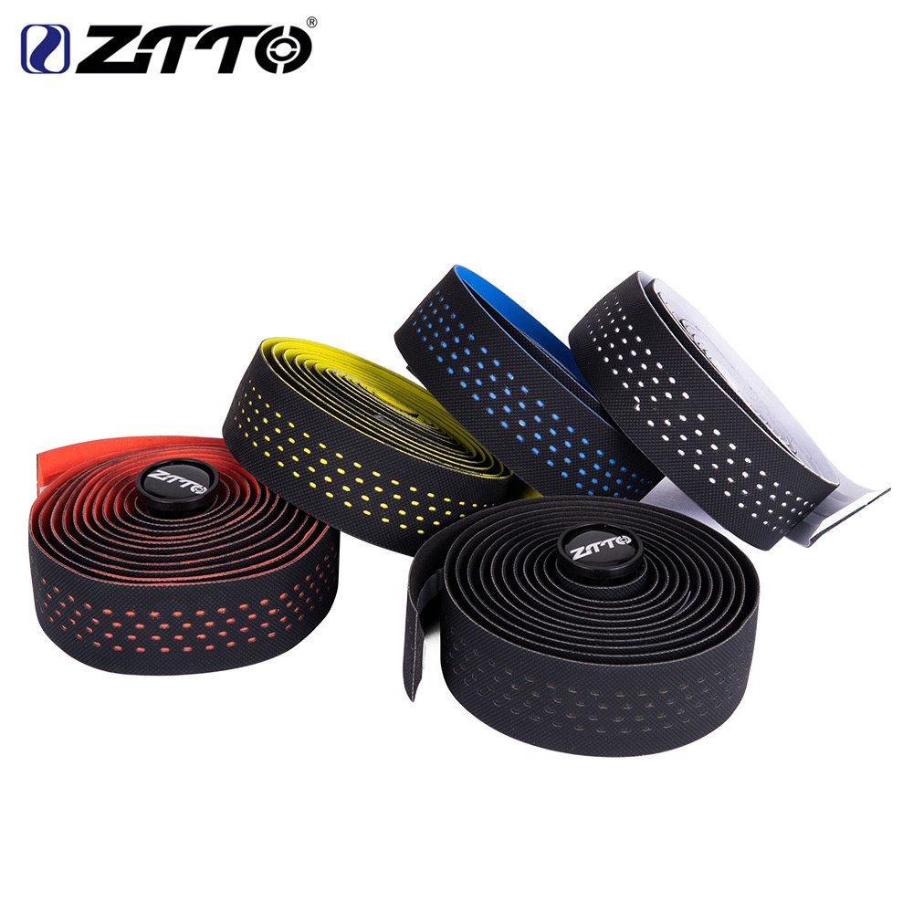 ZTTO Soft Road Bike Bicycle Handlebar EVA PU Bar Tape Professional Cycling Damping Anti-Vibration Wrap red - Image 3