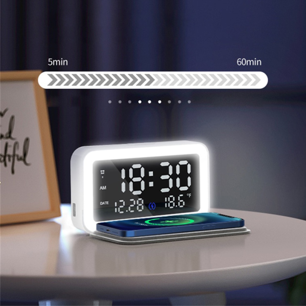 Multifunctional Type-c 6-in-1 15w Wireless Charger Rechargeable Perpetual Calendar white - Image 3