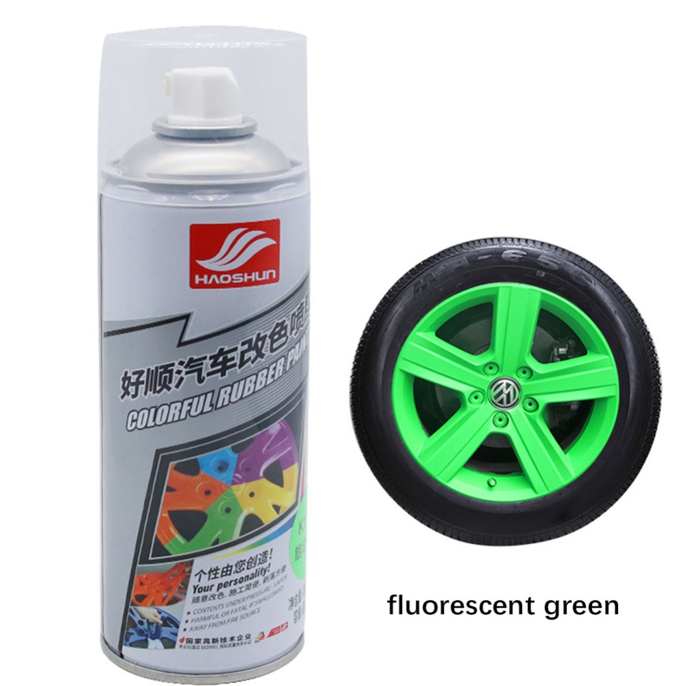 Auto Wheel Spray Film Car Tire Color Change Hub Paint Fluorescent green - Image 3