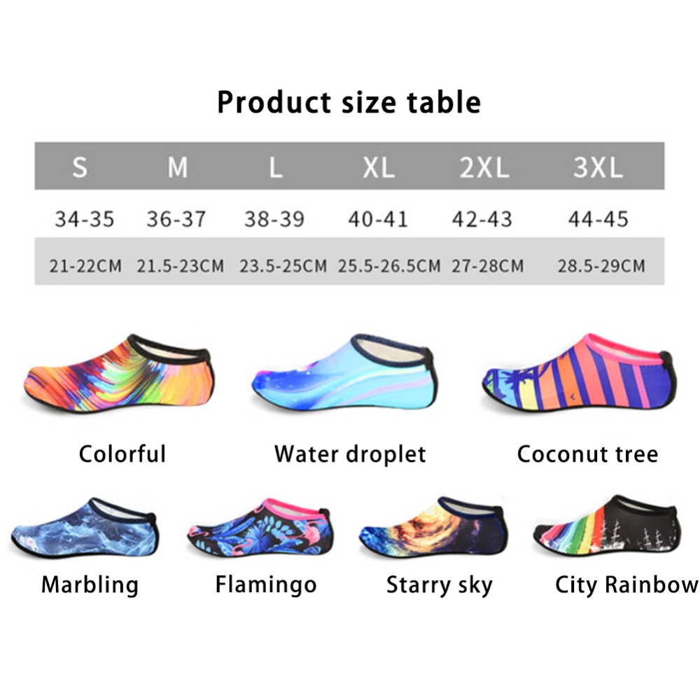 Women Men Water Shoes Diving Socks Non-slip Sneaker Flat Shoe for Summer Outdoor Swimming Surfing Marbling M - Image 2