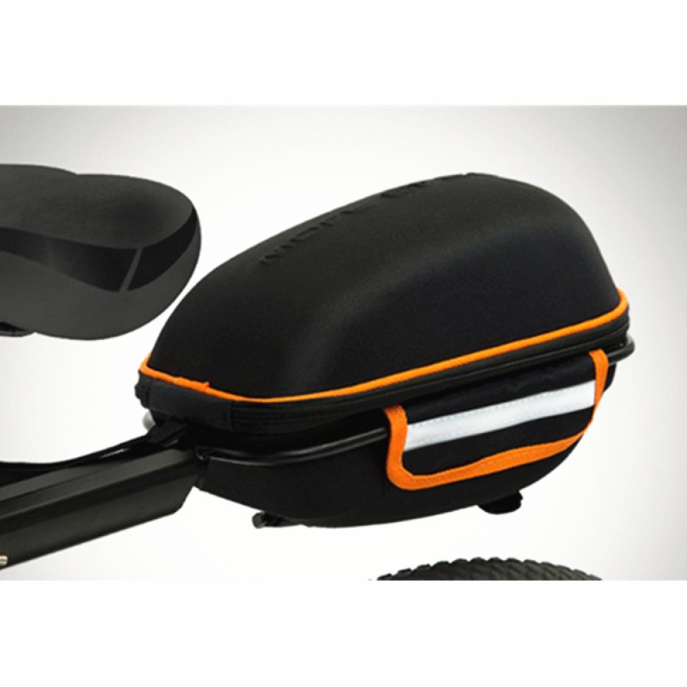 Bicycle Hard Cover Detachable Shell Package Tail Box with Mountain Bike Rack Bag Black orange_28.5*19*18.5cm - Image 2