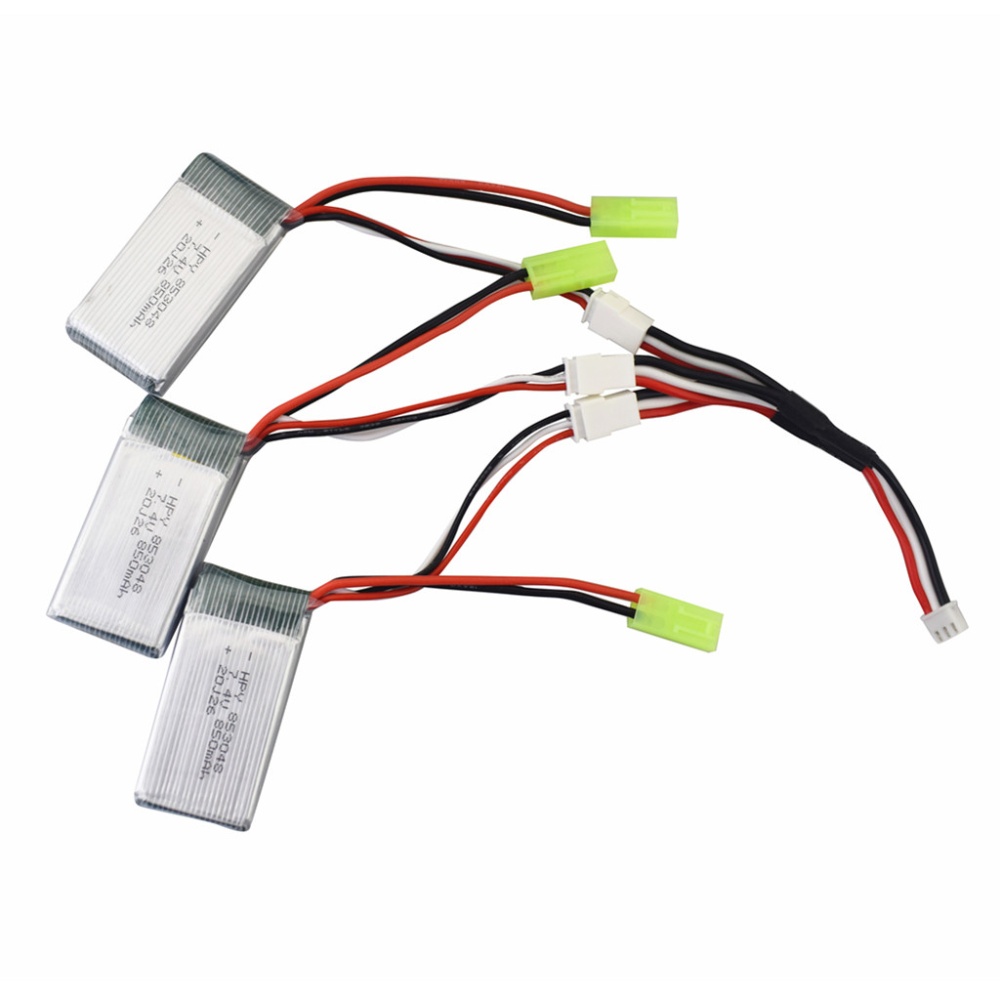 7.4V 850mah Lithium Battery for 9300 9301E 9302E 9303E 9034E 9305E 2.4G 1:18 Full Scale Four Wheel Drive High Speed Off Road RC Car 3PCS bat - Image 3