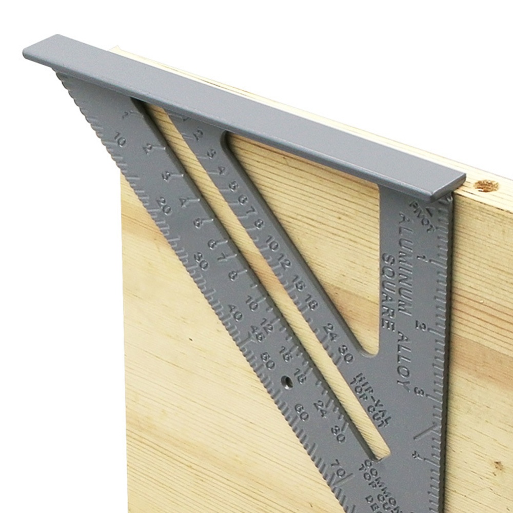 Triangle Rule 90 Degree Thickening Angle Aluminum Alloy Carpenter Measurement Square Ruler as shown - Image 3