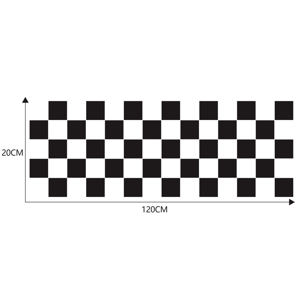 Car Covers Vinyl Racing Sports Decal Head Sticker Stripe Plaid Pattern Accessories blue - Image 3