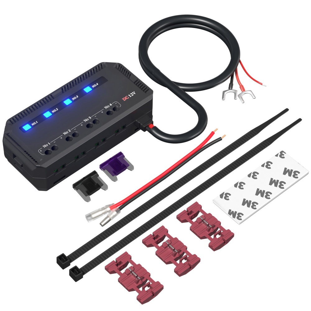 Motorcycle Quick Wiring Fuse Box Led Indicator Light 12v Electrical Insulation Battery Protective Junction black - Image 3