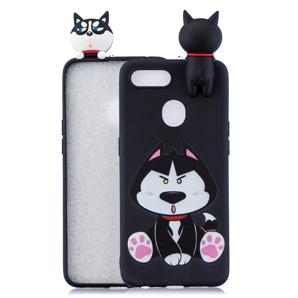 For OPPO F9/F9 PRO 3D Cute Coloured Painted Animal TPU Anti-scratch Non-slip Protective Cover Back Case cute husky - Image 3