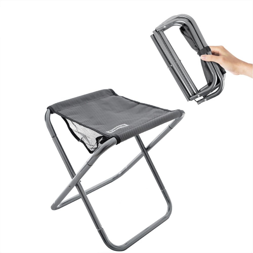 Portable Folding Stool Aluminum Alloy Fishing Chair Maza for Outdoor Camping Hiking Backpacking Blue - Image 2