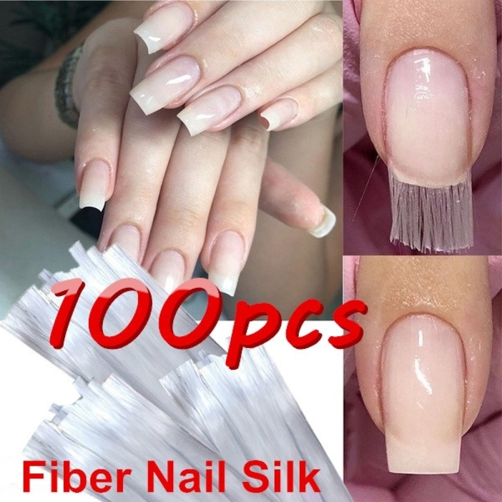 100pcs/set Professional Fiberglass Nail Extension Glass Fiber for Silk Form Acrylic Tips Salon 100PCS - Image 2